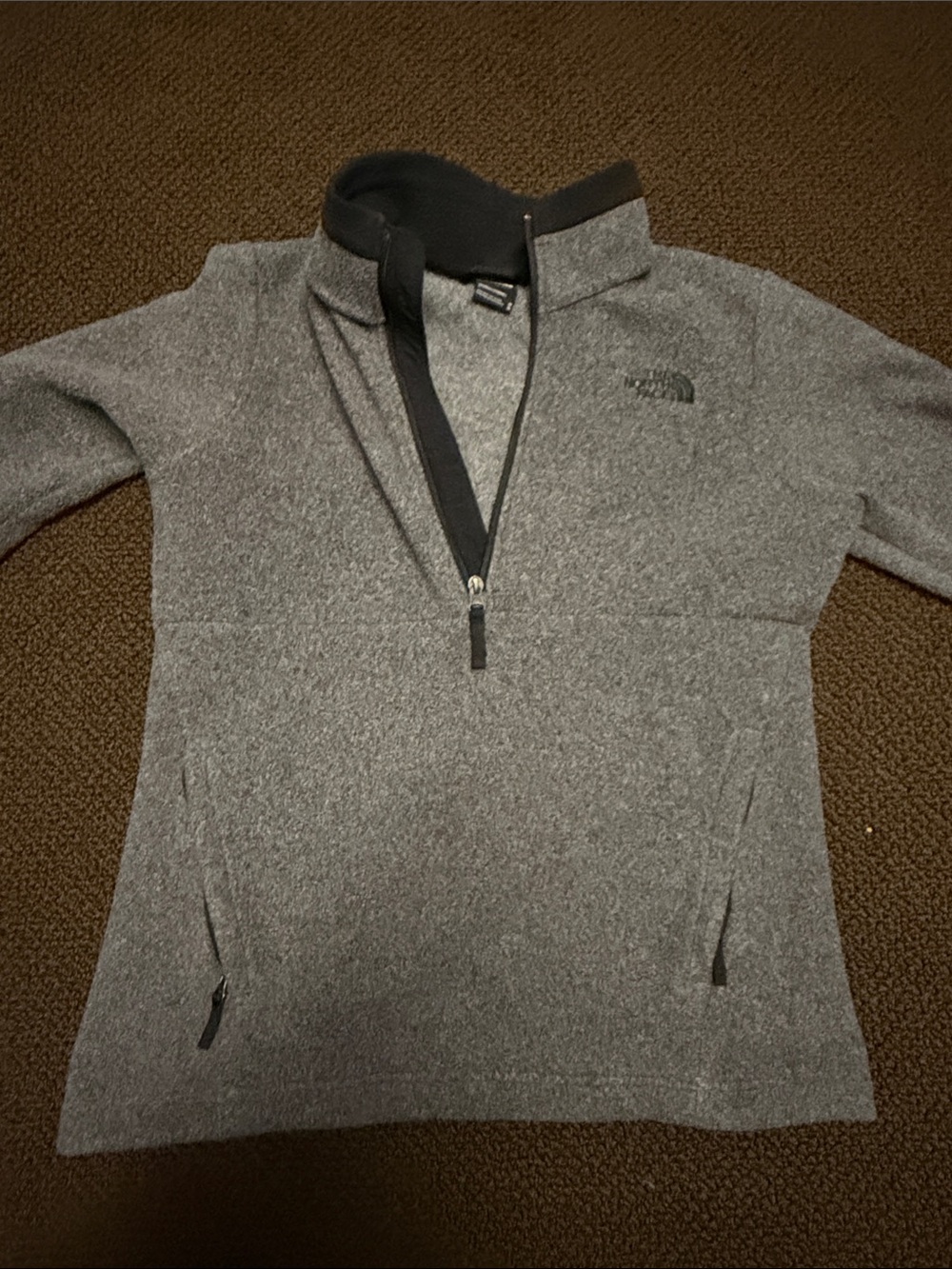 The North Face Women's Gray Half-Zip Fleece Pullover
